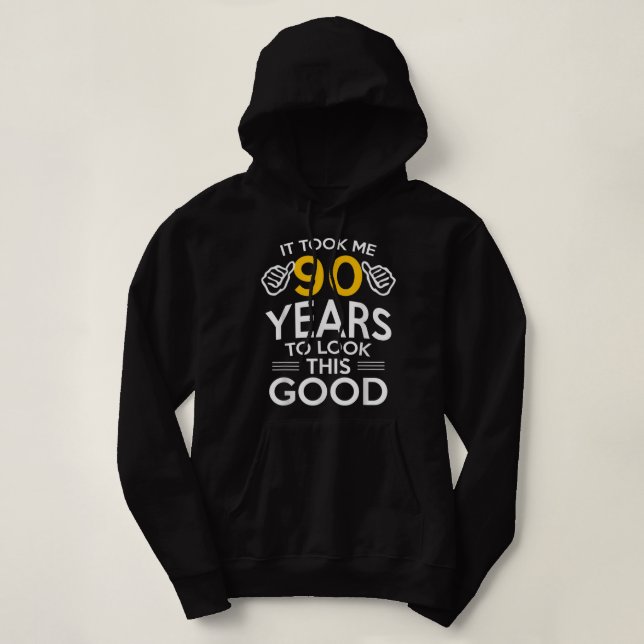 90:e födelsedagspresent, tog mig 90 år - 90 år gam t shirt (Design framsida)