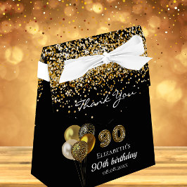 90:e födelsedagspressleopard guld glitter presentaskar