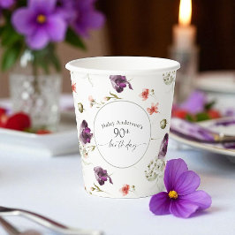90:e födelsedagstjuren Wildblommor Feminine-Blommi