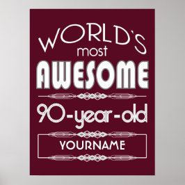 90:e födelsemärkor Bästa Fabulous Mörk Red Poster