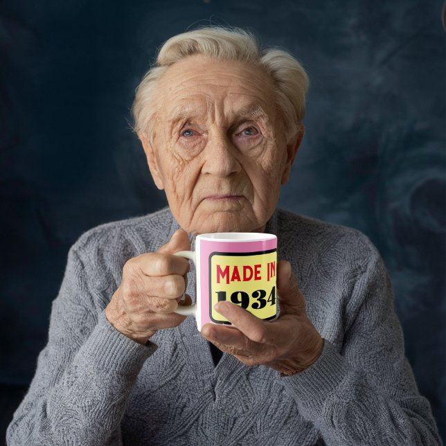 90:e gåva 90-årig kaffe kaffemugg (Skapare uppladdad)