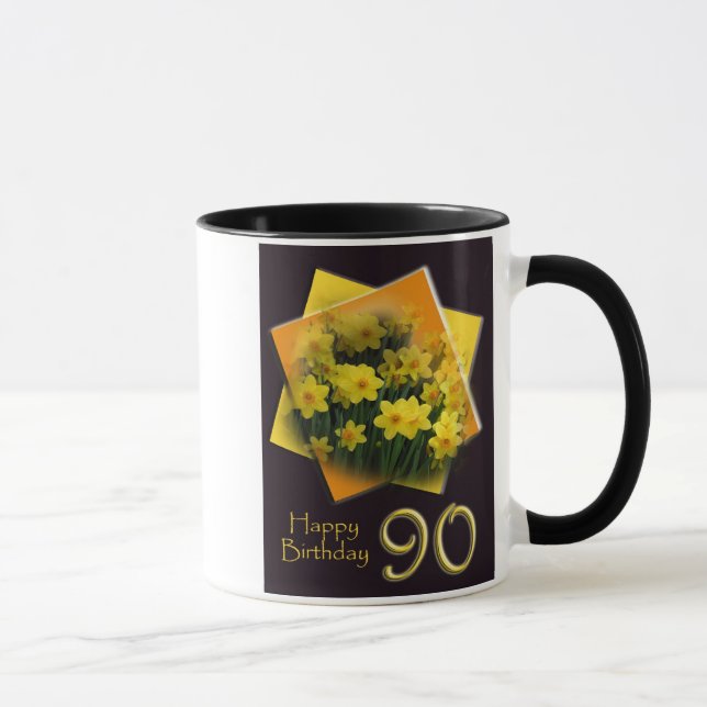 90:e grattis på födelsedagenmugg mugg (Höger)