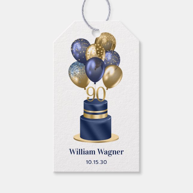 90:e havets blåkummel presentetikett (Framsidan)