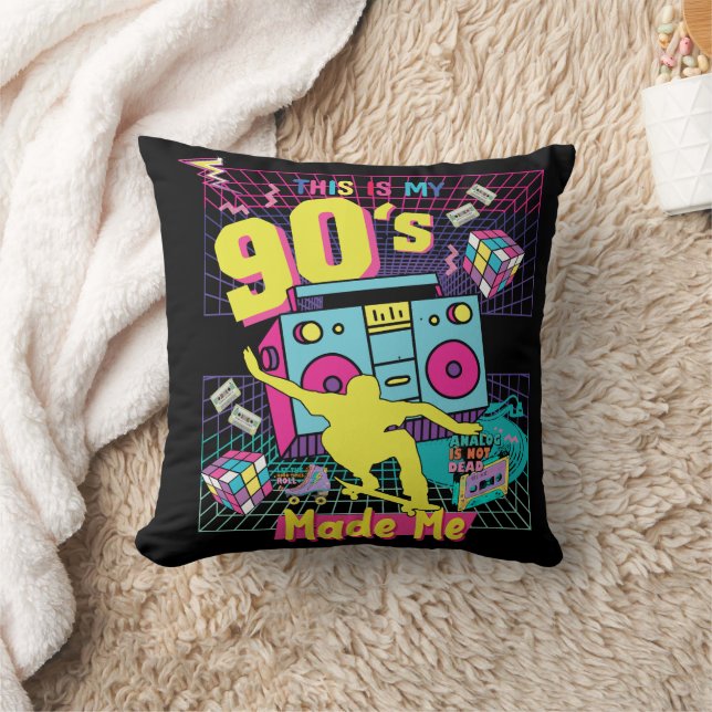 90:e Hip hop Vibes Retro gjorde mig Kudde (Filt)