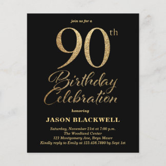 90:e inbjudan att fira  födelsedag