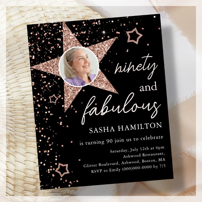 90:e inbjudan till Svart & Ro Guld,, födelsedagsbu (Skapare uppladdad)