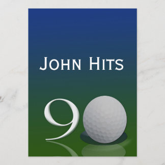 90:e mall för födelsedagsfestGolfinbjudan