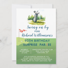 90:e Manar för överraskande Födelsedagsfest  Golf  Inbjudningar