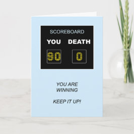 90:e resultattavla för födelsedagar kort