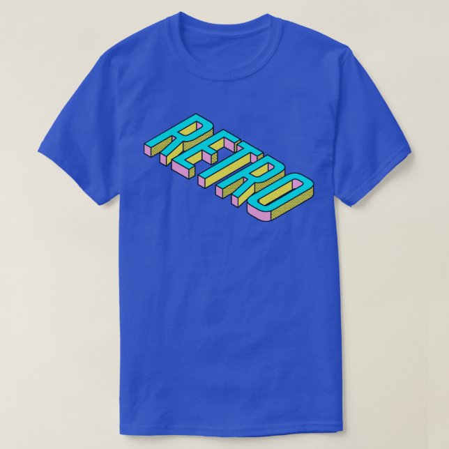 90:e Stil Retro Ord Art T Shirt (Design framsida)
