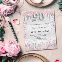 90:e stoft från silver rosa metall glitter