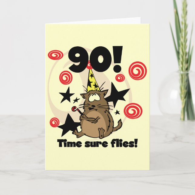 90:e tidsinflugning födelsedag kort (Framsida)