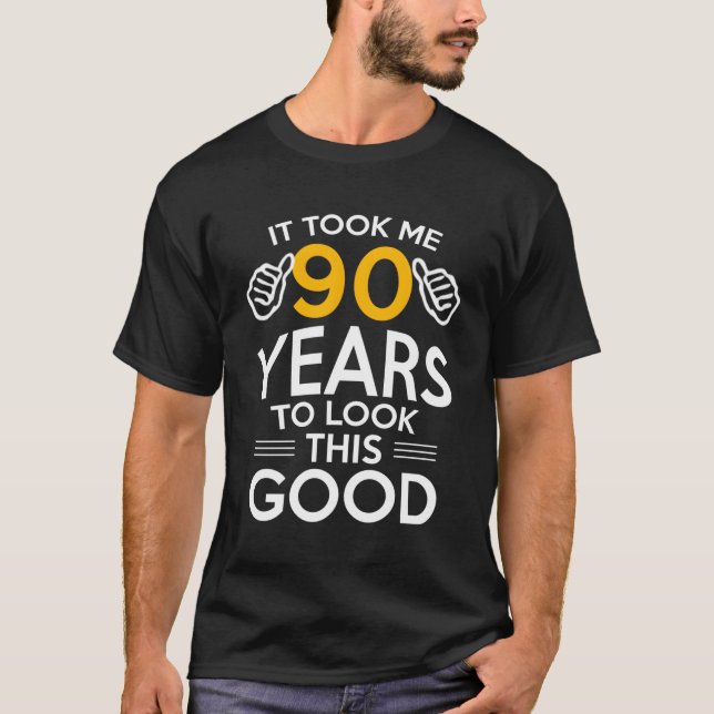 90:e tog mig 90 år 90 t shirt (Framsida)