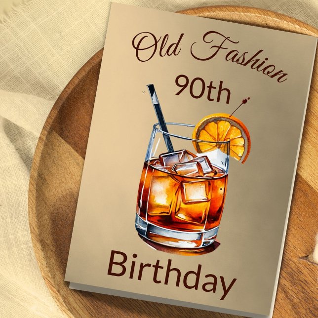 90:e Traditionell Cocktail Male Birthday-inbjudan Inbjudningar (Skapare uppladdad)