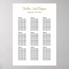 90 enkelt sittdiagram för Bröllop Poster