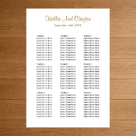 90 enkelt sittdiagram för Bröllop Poster