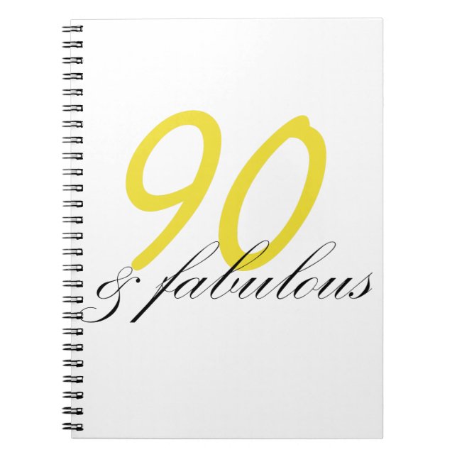 90 & Fabulous Anteckningsbok (Framsidan)