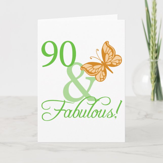 90 & Fabulous Birthday-presenter Kort (Framsida)