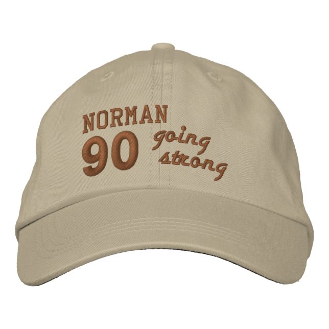 90 födelsedagspresent och PENNY V01F4 Broderad Keps (Framsida)