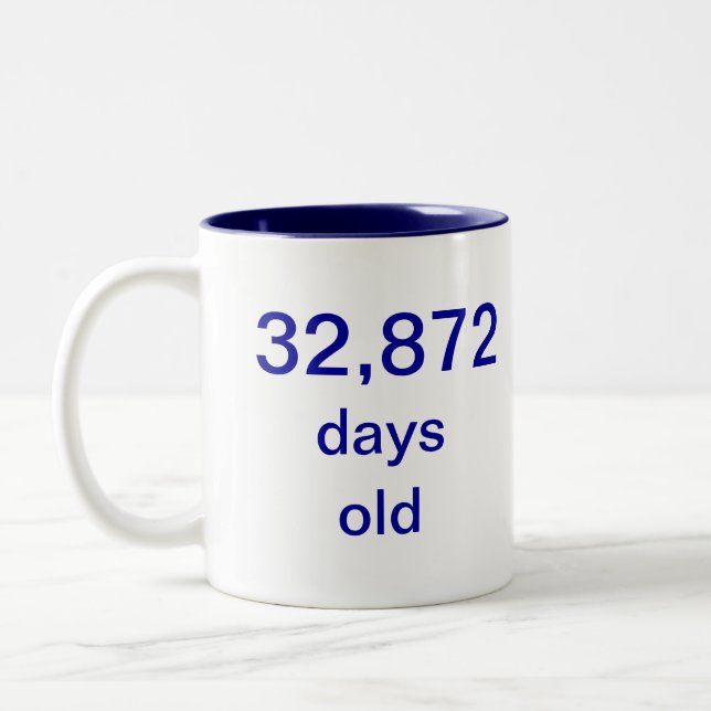 90 gammala år Två-Tonad mugg (Vänster)