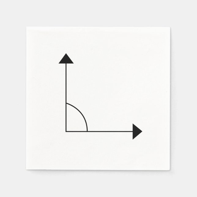 90 grader Höger Vinkel Math Party Pappersservett (Framsidan)