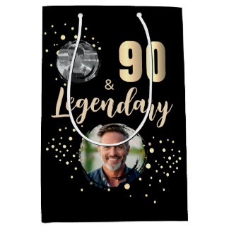 90 & Legendary 2 Photos 90th Birthday Gold