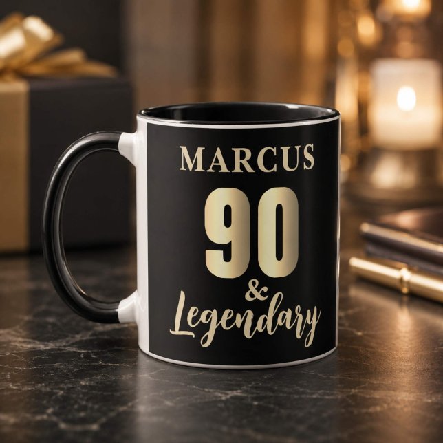 90 & Legendary Gold 90-årsdag  Mugg (Skapare uppladdad)