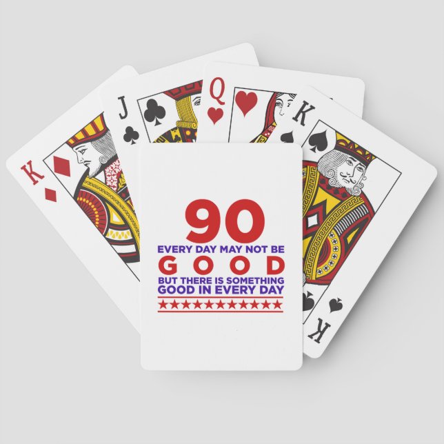 90 Mat får inte vara Bra födelsedag Casinokort (Baksidan)