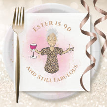 90 och Fabulous Ethnic Guld Rosa Roligt 90:e Birth