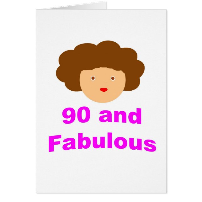 90 och sagolikt hälsningskort (Framsidan)