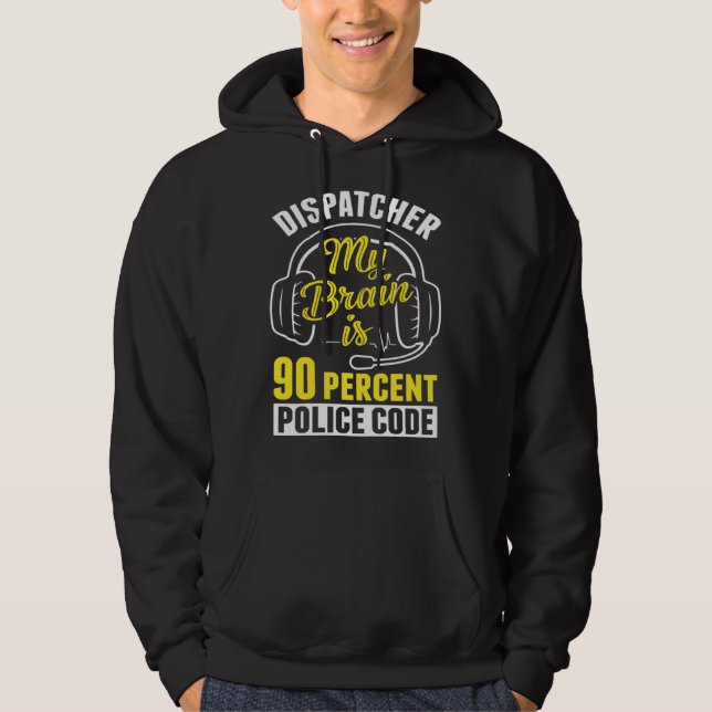 90 procent polis kod utskickningsoperatör 911 disp hoodie (Framsida)
