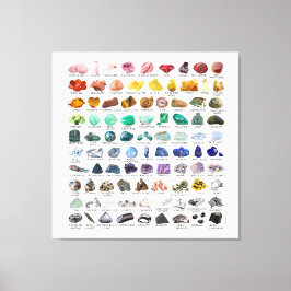 90 Regnbåge Sten Crystal Collection Glossy Poster Canvastryck