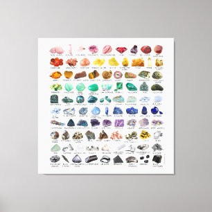 90 Regnbåge Sten Crystal Collection Glossy Poster Canvastryck