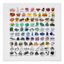 90 Regnbåge Sten Crystal Collection Glossy Poster