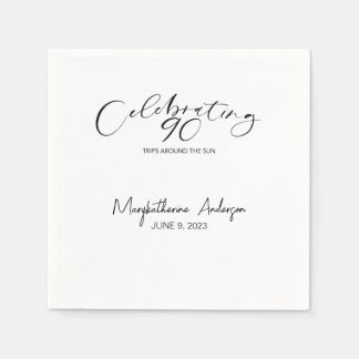 90 Resor runt Sol-Födelsedagsfesten Pappersservett