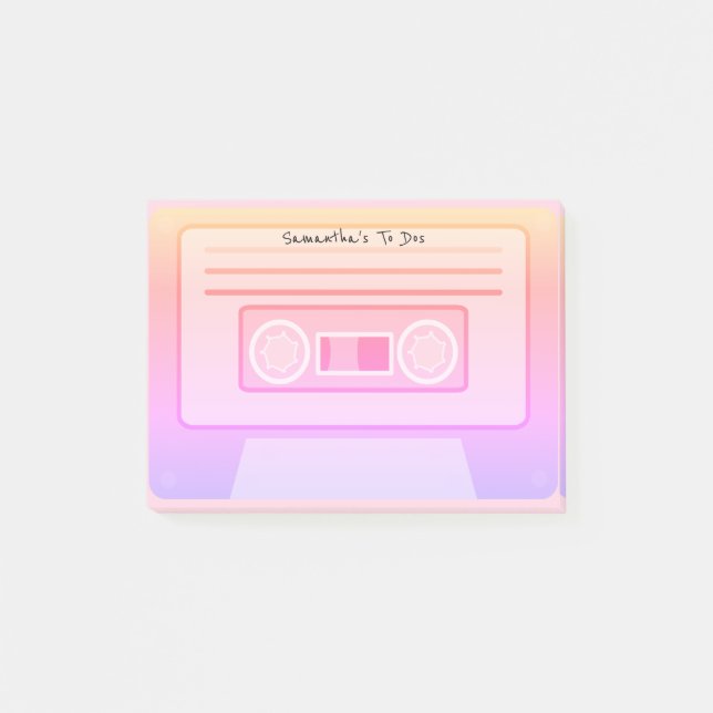 90:s ångvågsprogram för estetisk Anpassningsbar ti Post-it Block (Framsida)