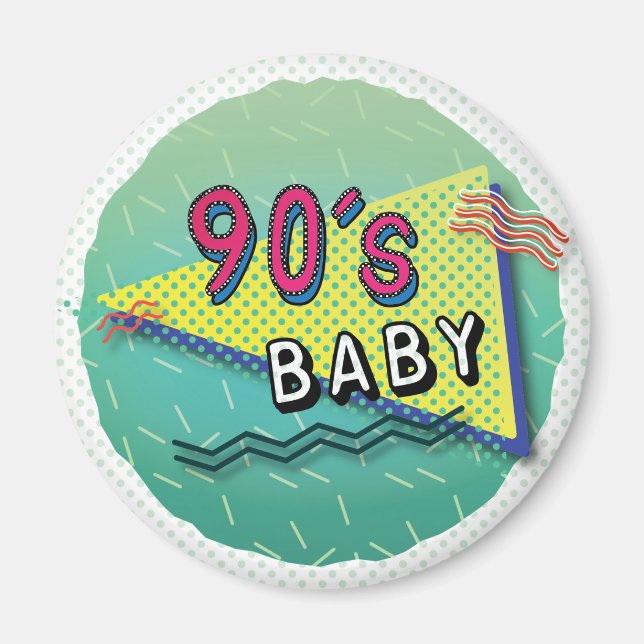 90:s Baby Mönster Magnet (Framsidan)