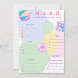 90:s Bachelorette Party MASH-mall Inbjudningar