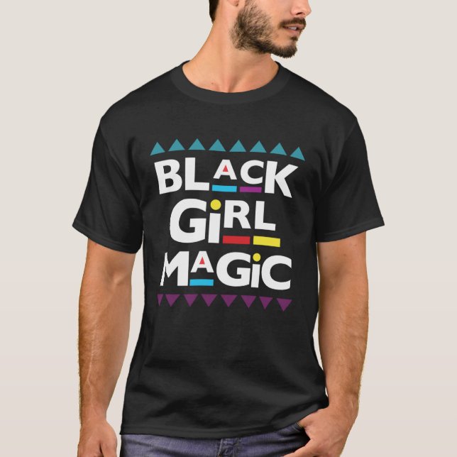 90 s Black Girl Magic 90 s Fashion Black History T Shirt (Framsida)