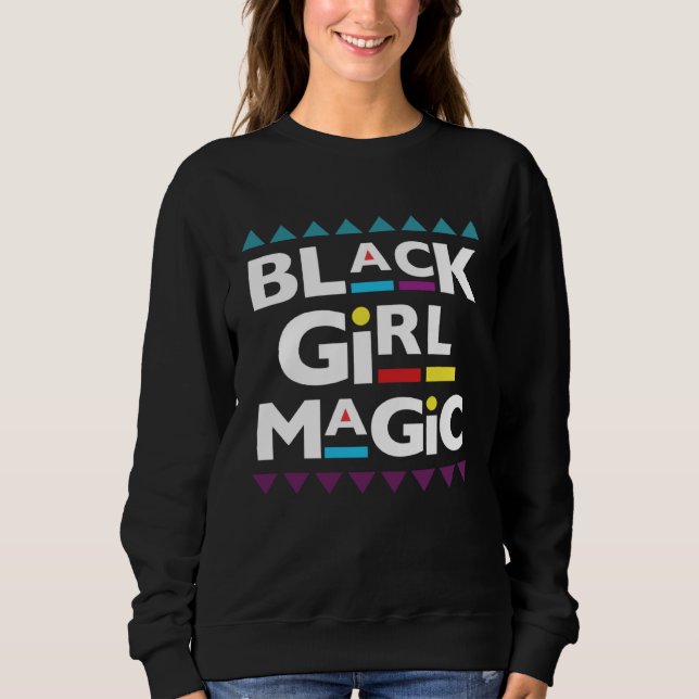 90 s Black Girl Magic 90 s Fashion Black History T Shirt (Framsida)
