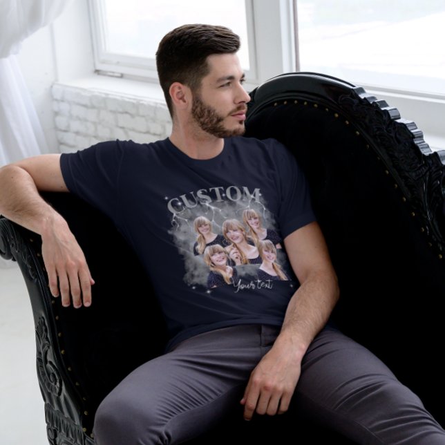 90:s fotfoto T-Shirt för anpassningsbar av botbene (Skapare uppladdad)