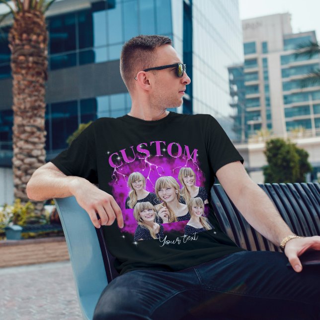 90:s fotfoto T-Shirt för anpassningsbar av botbene (Skapare uppladdad)