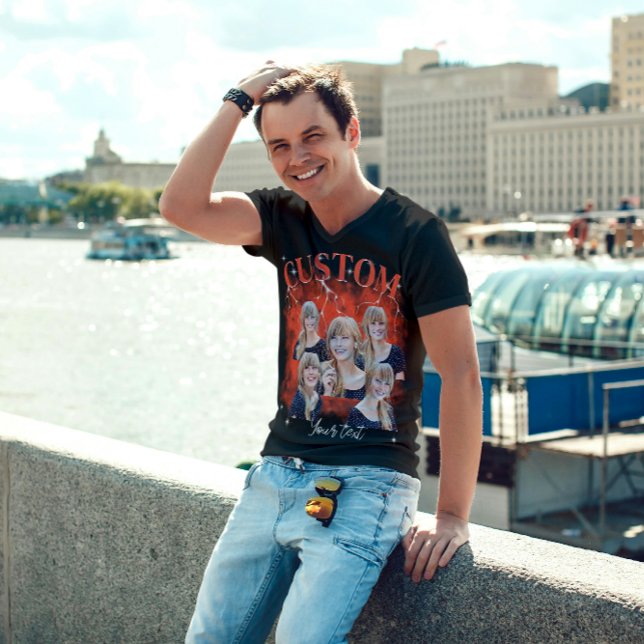 90:s fotfoto T-Shirt för anpassningsbar av botbene (Skapare uppladdad)