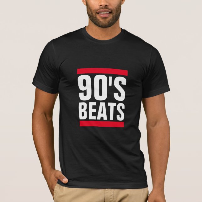 90:S HIP HOP BEATS GRAPHIC MANAR T SHIRT (Framsida)
