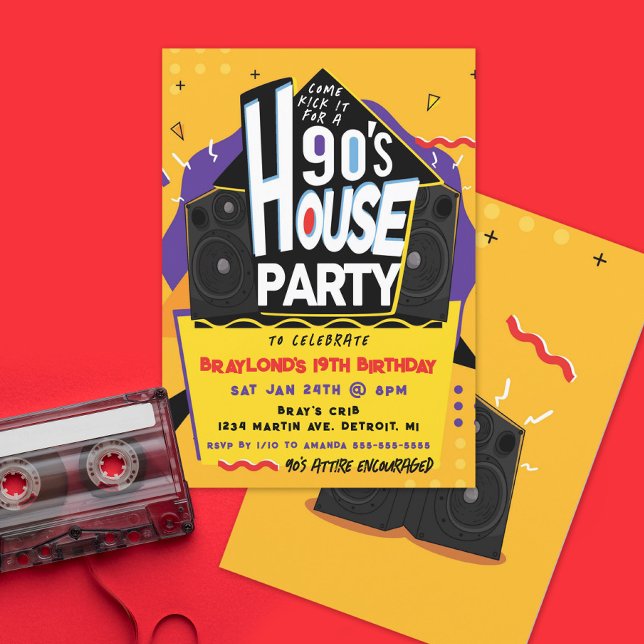 90:s inbjudan till House Party (Skapare uppladdad)