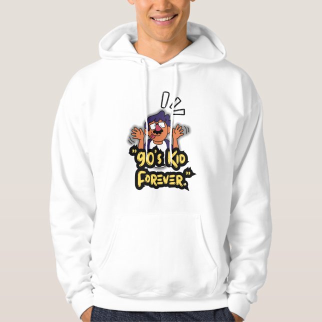 90’s Kid Forever - Nostalgia Tecknad Edition Hoodie (Framsida)