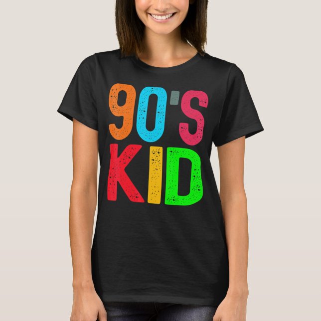 90:s Kid Vintage Retro Party T Shirt (Framsida)