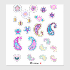 90:s Paisley Pack Klistermärken