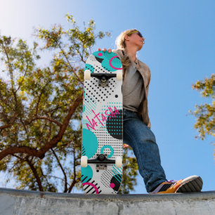 90:s pop Art Geometric Skateboard