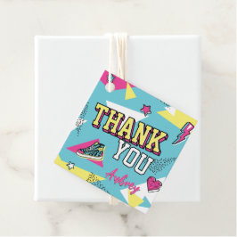 90:s Pop Bright Färg Birthday Tack Gåvor Etiketter